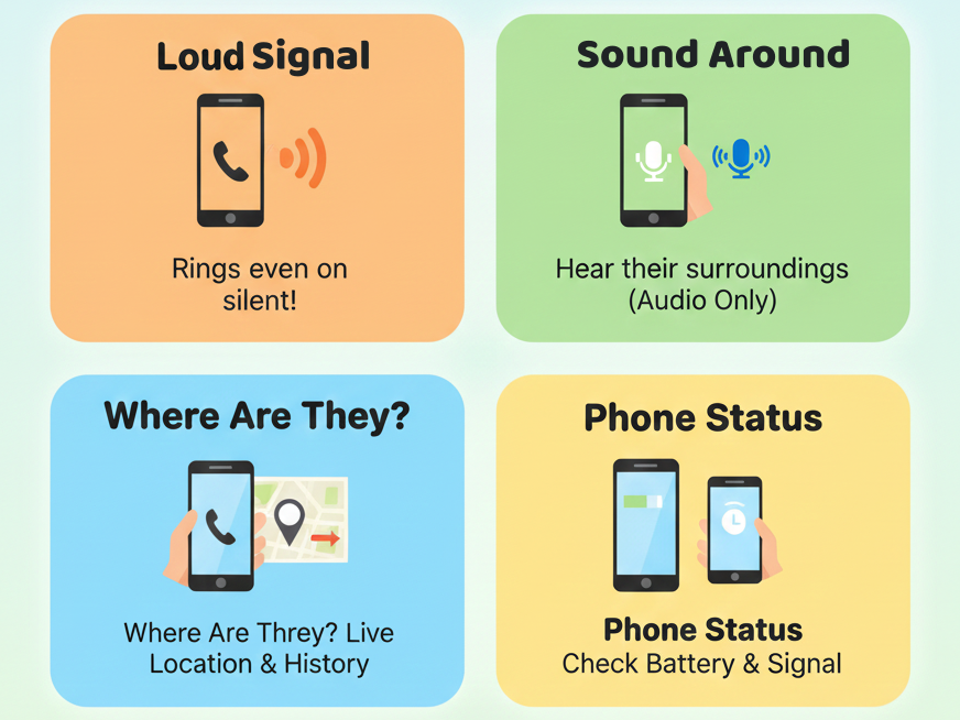 how FindMyKids helps when child doesn't answer